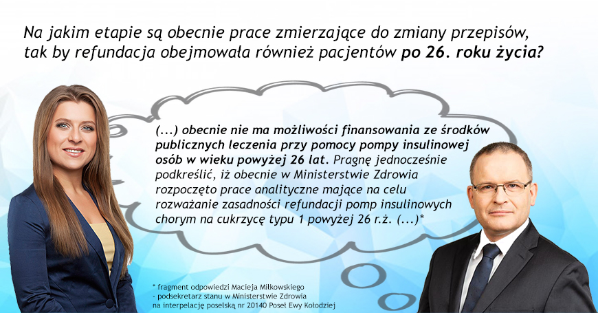 Interpelacja poselska w sprawie refundacji najnowoczeniejszych metod leczenia cukrzycy u pacjentw po 26. roku ycia