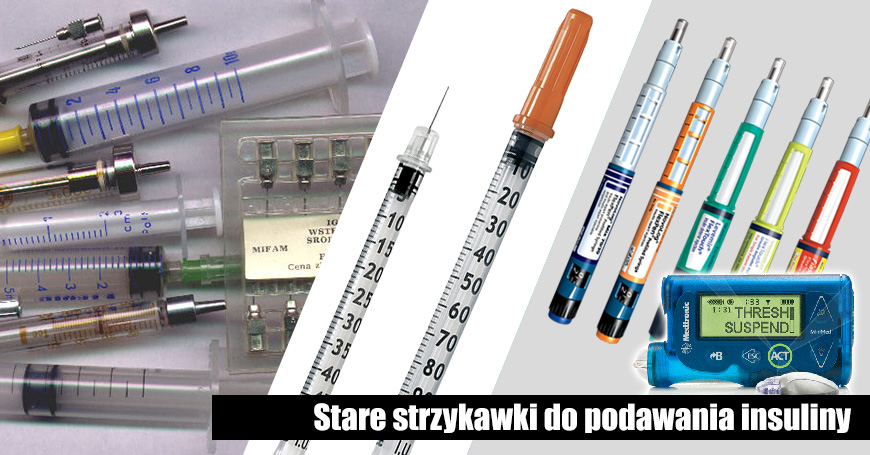 Stare strzykawki do podawania insuliny