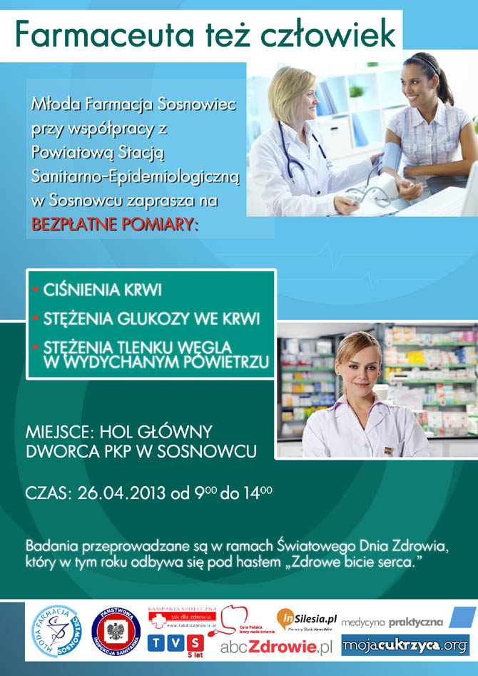 Farmaceuta te czowiek - akcja prozdrowotna w Sosnowcu